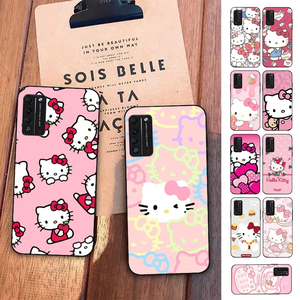 

Cute Hello Cat Kitty Phone Case For Huawei Honor 10 Lite 9 20 7A 9X 30 50 60 70 Pro Plus Soft Silicone Cover