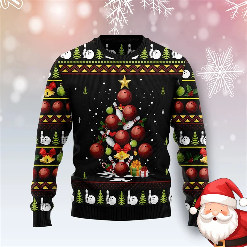 شجرة عيد الميلاد تصميم هوديس للرجل سترة عيد الميلاد للنساء الرجال شخصية فريدة من نوعها جولة الرقبة البلوز الرجال y2k الملابس #6