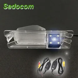 Ccd 4 led night vision câmera de visão traseira de backup do carro assistência estacionamento à prova d' água para nissan março renaul t logan sandero