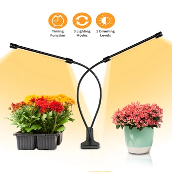 LED Phyto Lamp Full Spectrum DC 5V LED Full Spectrum Control Plants Seedlings Flower Indoor Grow Box Clip Lamp Greenhouse Tent