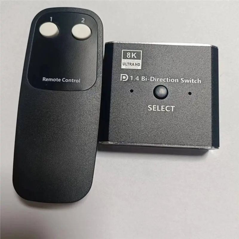 [NEW A09R!】 Displayport DP 1.4 8K Switch 2 In 1 Out 1 In 2 Out 8K@ 30Hz 4K@ 120Hz Switcher With Remote Control