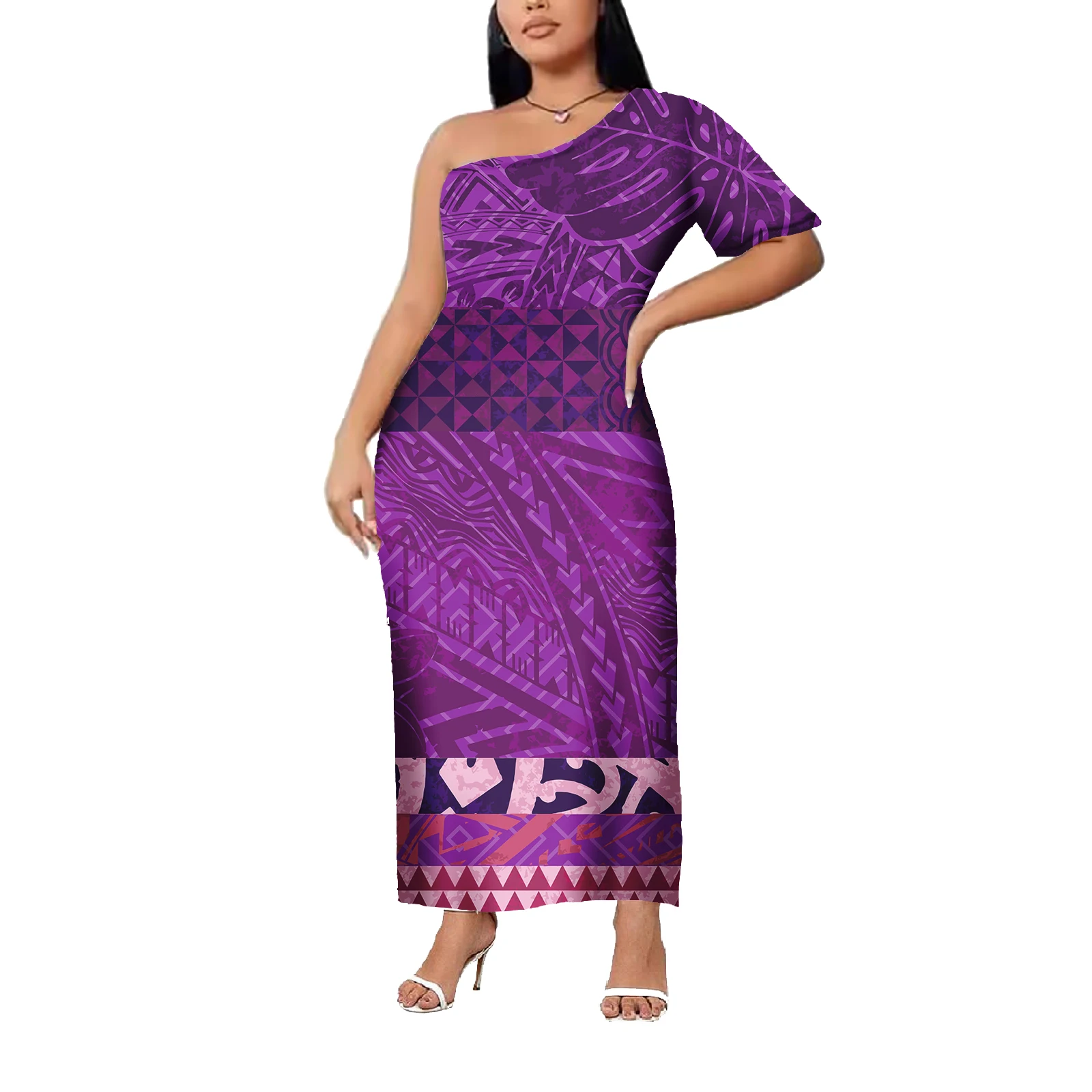 Custom Personalized Pacific Island Pattern Dress Polynesian Elei Tribal Long Skirt Women's Clothing