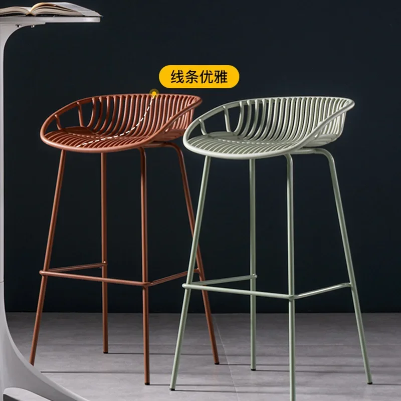 Minimalist Design Bar Chairs Ergonomic Restaurant High Stool Bar Chairs Reception Modern Bar Furniture Chaises Hautes LLBC