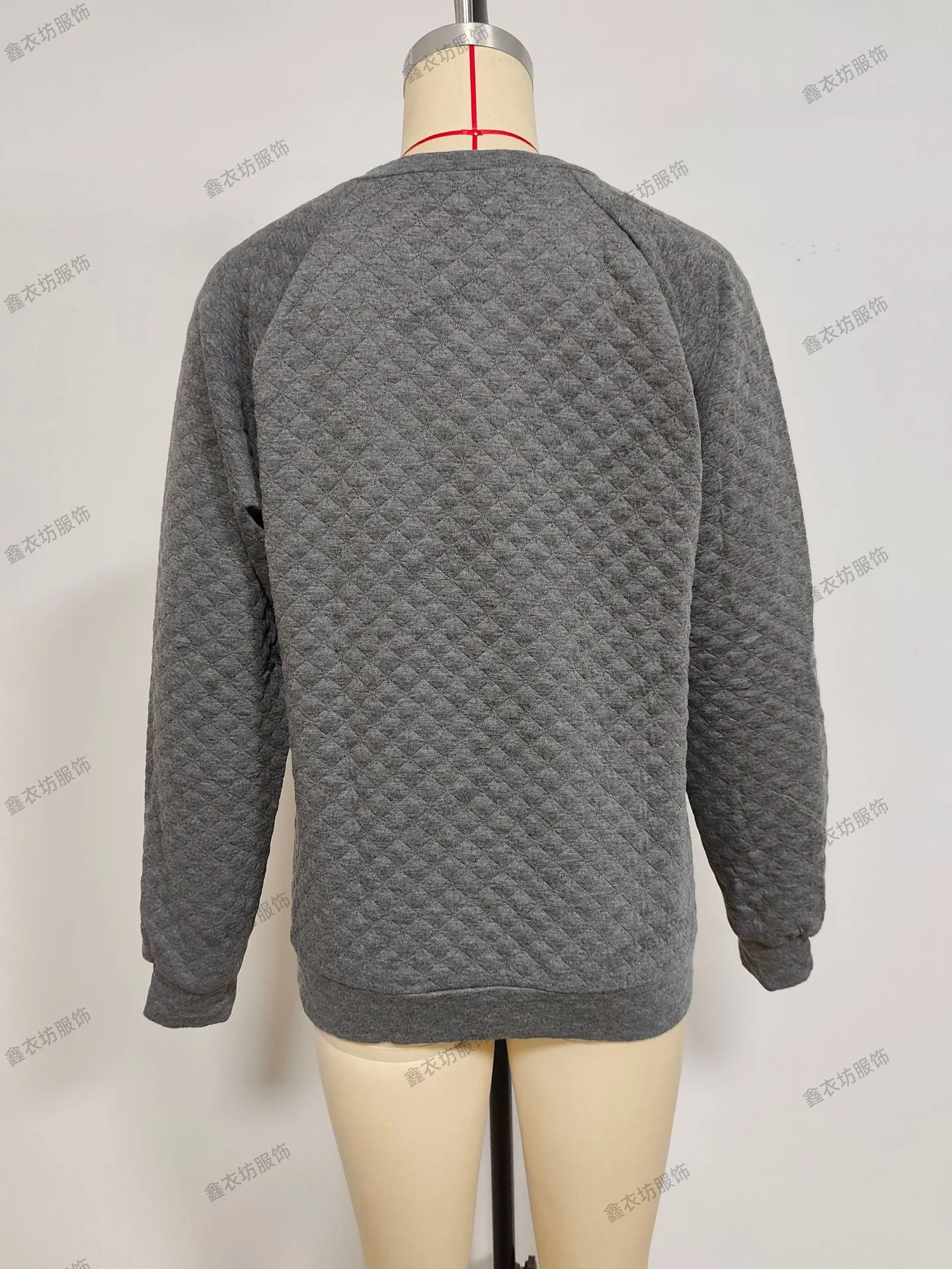 Casual Patchwork Slim Fit Commuter Hoodie with V Neck Regular Sleeve Long Sleeve Women Sweatshirt Autumn Mid Length No Hood