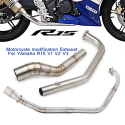 Motorcycle Full Exhaust Escape System Modifed Pipe For Yamaha YZF-R15 R125 MT125 MT-15 V1 V2 V3 18-23 Muffler Exhaust Pipe