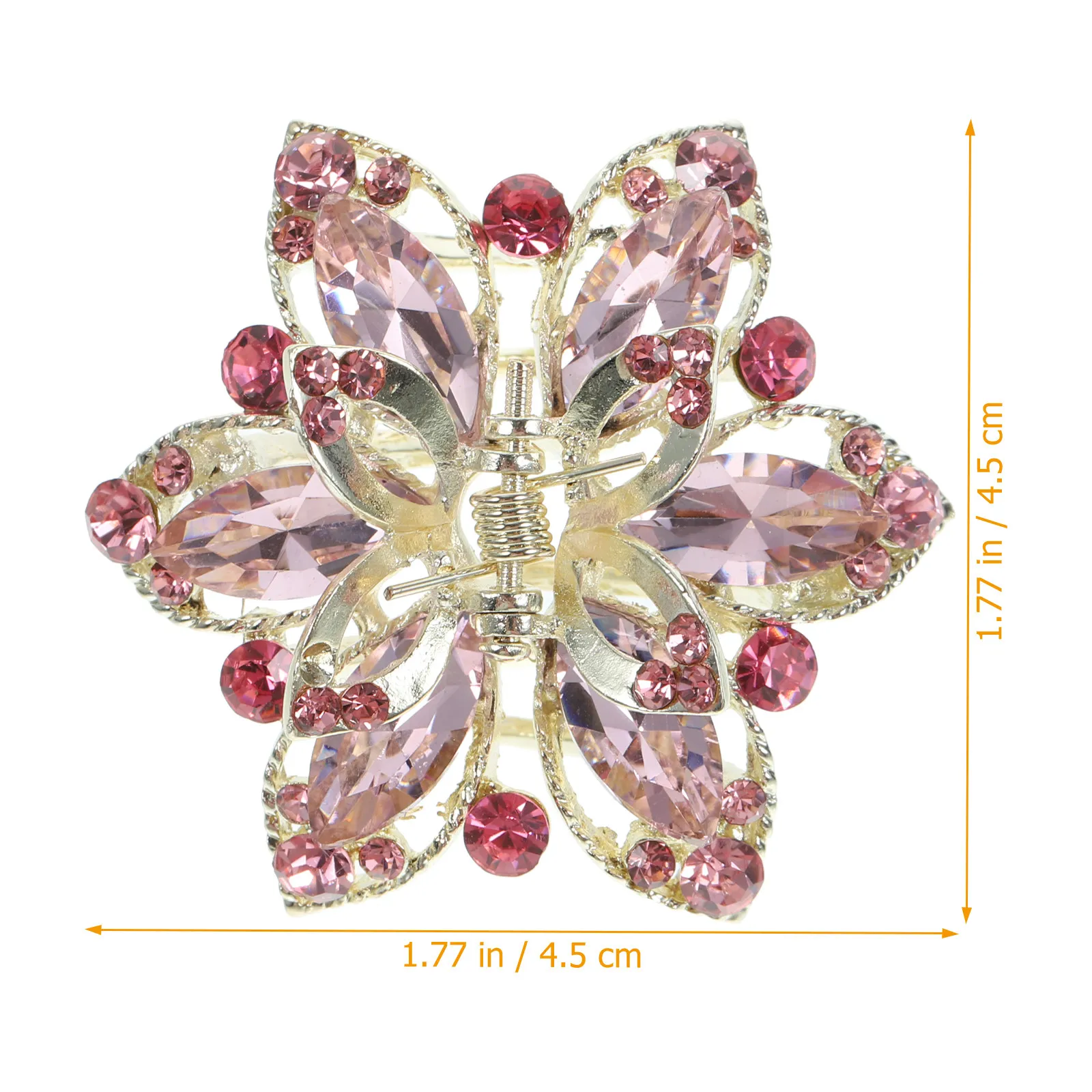 Small Rhinestone Hair Claw Clip Mini Claw Clips for Women Girls Easy Open Hair Without Pulling Festive Office School