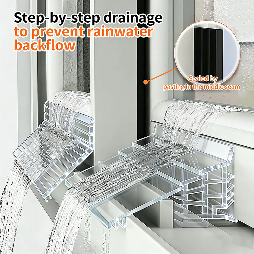 1.5m/1m Transparent Waterproof Seal Strip Self Adhesive Window Water Blocking Bar Door Draft Stopper Balcony Water Deflector