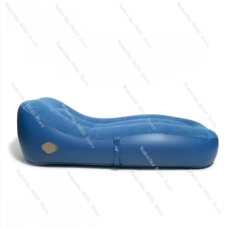 Colchoneta inflable para acampar al aire libre, cama inflable automática de felpa con aumento de altura, colchoneta doble para acampar, sofá para siesta