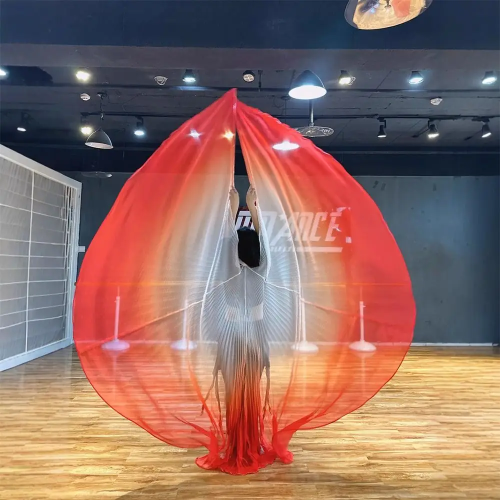 con palos telescópicos Accesorios para danza del vientre Accesorios Varillas escalables multicolores Banderas semicirculares ligeras