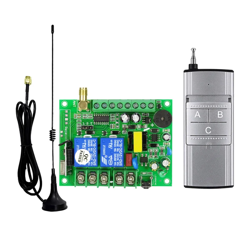 433mhz RF 110V   220V electric door/curtain/shutters  limit wireless radio remote control switch for forward and reverse motors