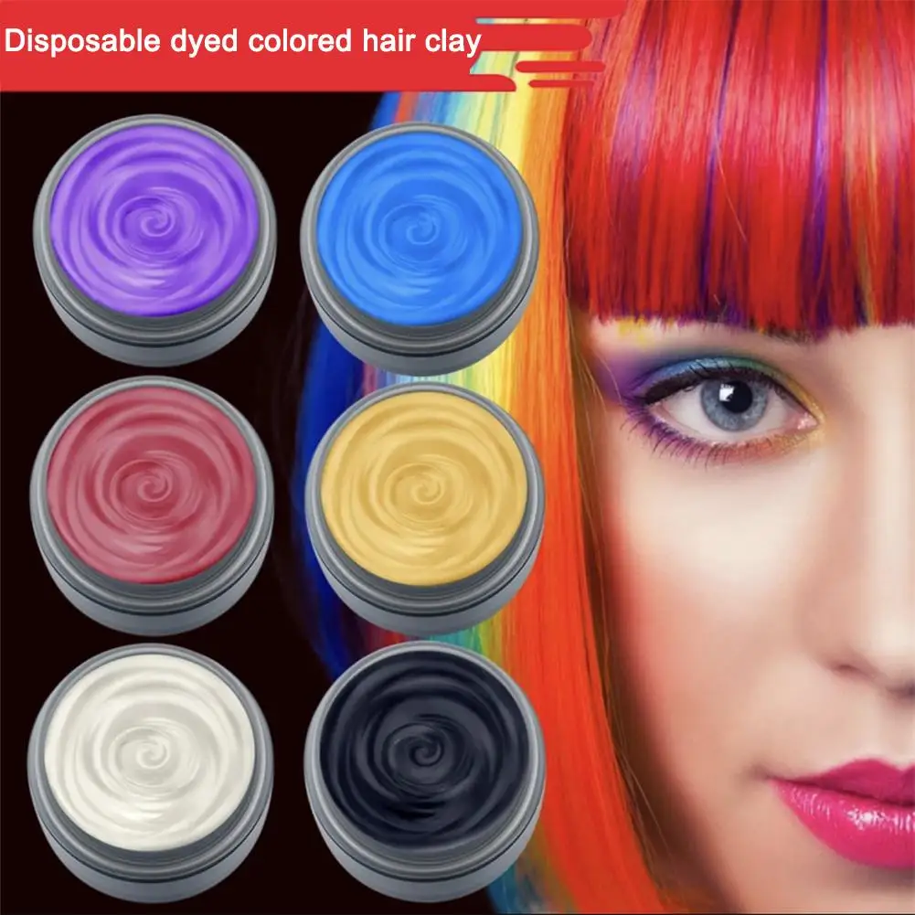 

깔색약 Mofajang Цветной воск для укладки волос Помада Серебряный бабушкиный воск Сильный крем-гель-помада для волос Одноразовые волосы Серый стик Natur E9M1