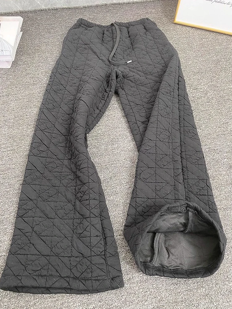 

Теплые хлопковые брюки для мужчин Thiened Fce, зимние лыжные брюки, повседневные прямые длинные брюки, молодежная модная зимняя одежда