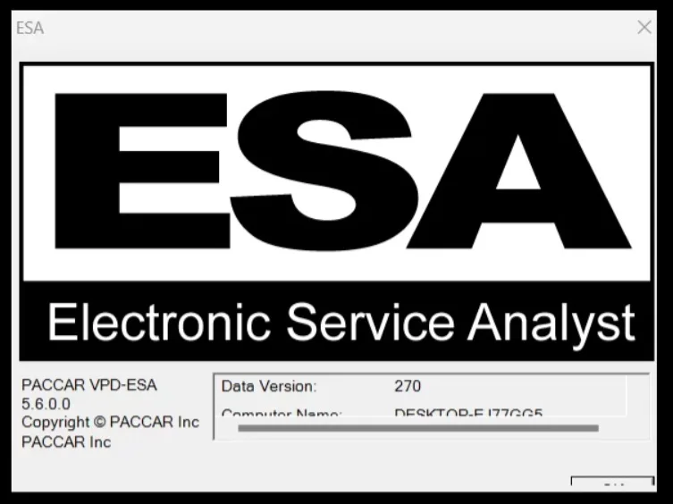 2023 ESA Electronic Service Analyst 5.6 with Unlock Keygen + 2023 SW FLASH FILE For Paccar Unlimited Install