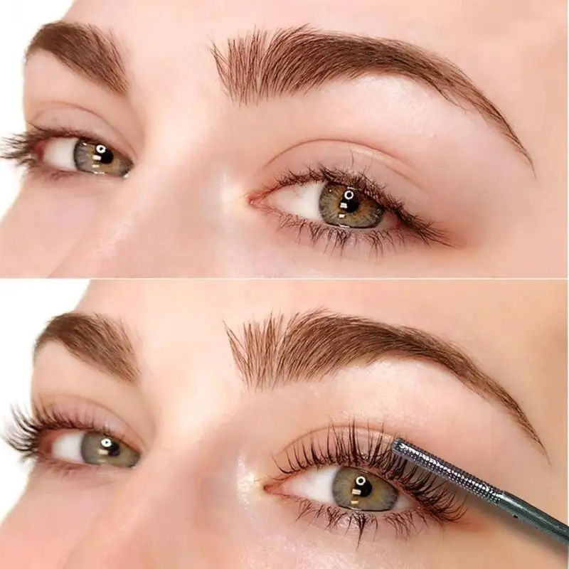 Mascara Iron Wand R3MF, Mascara kim loại không chổi than mới Mascara kim loại màu đen có thể giặt được, lông mi uốn cong lâu