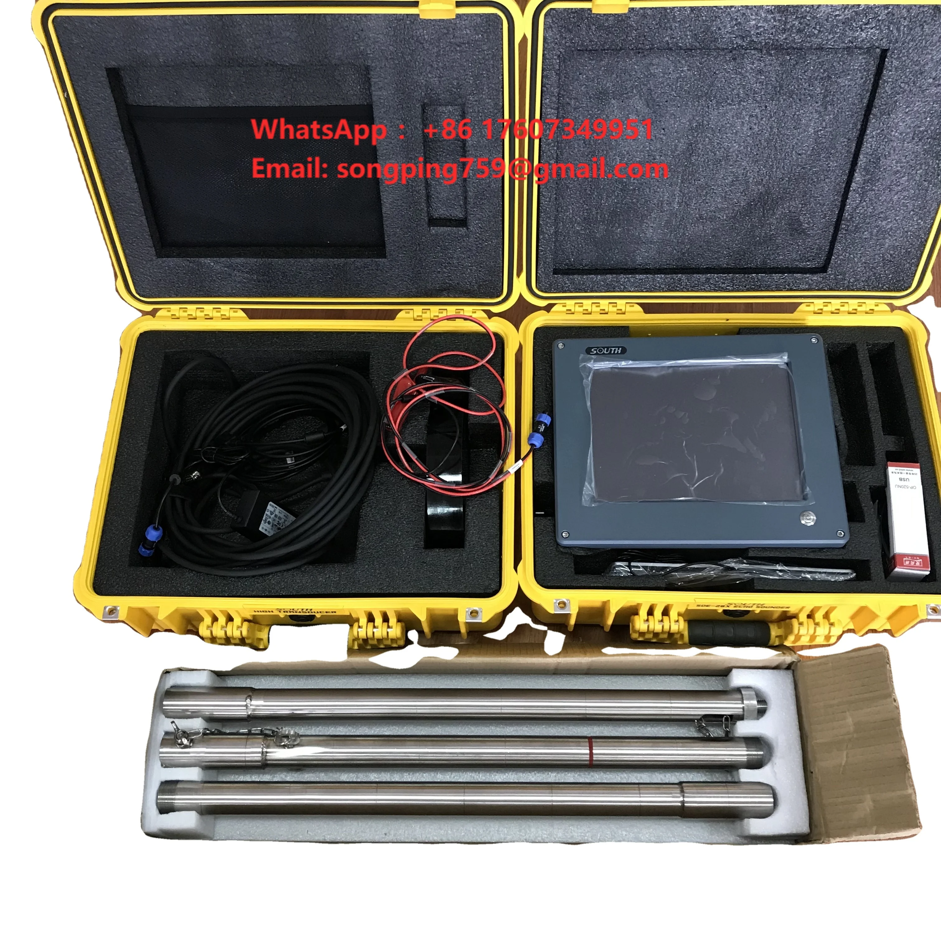 South Ruide SDE-28S Echo Sounder Multi-screen Display with VGA Marine Echo Sounder Transducer Windows XP