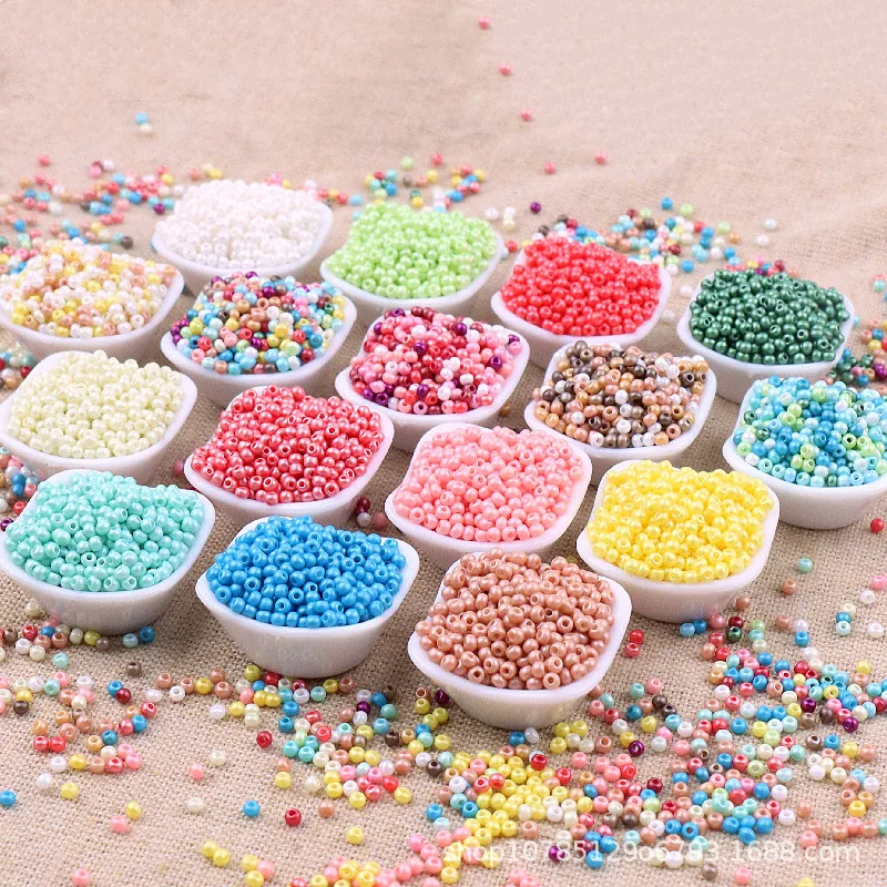 

2mm 30 Color Super Excellent Uniform Pearl Texture Glass Rice Beads Handmade DIY Bracelet Necklace Jewelry Loose Bead Material