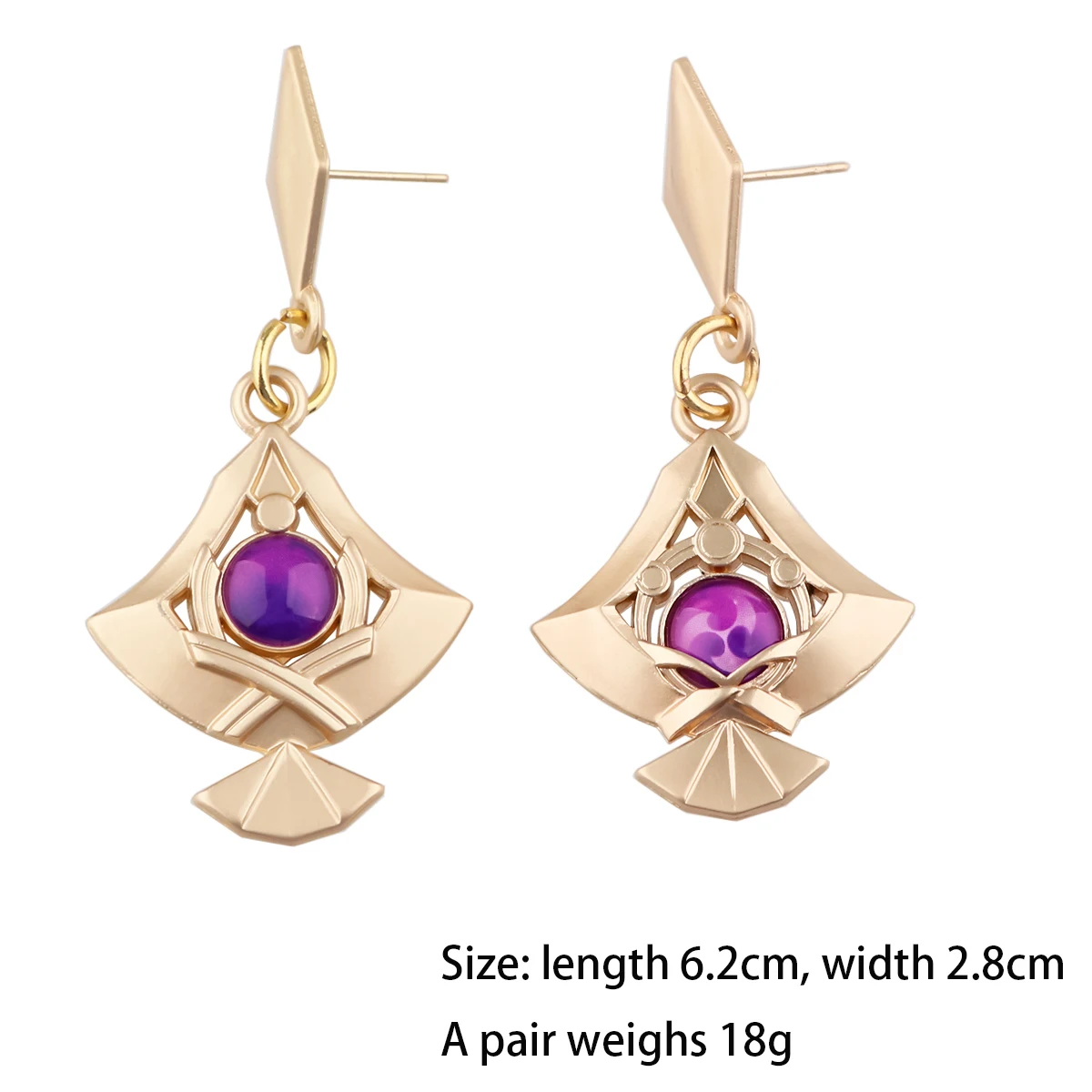 Game Figure Anime Yae Miko Vision Cospaly Props Metal Alloy Earring Ear Studs Jewelry Women Accessories Gift for Fans