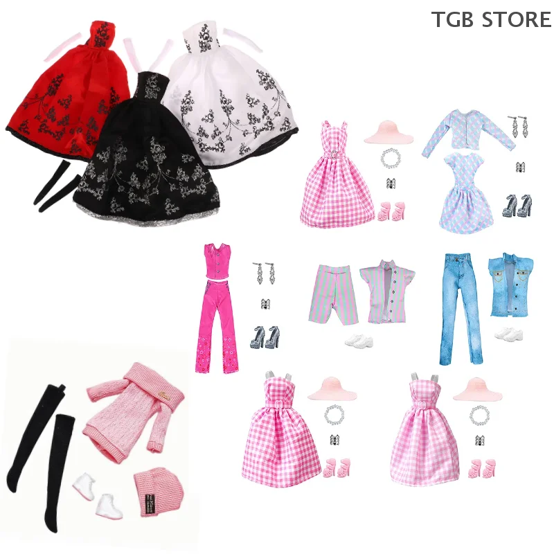 Doll Clothes Princess Dress Banquet Party Beautiful Dress Embroidery Tulle Dress For 11inch Doll