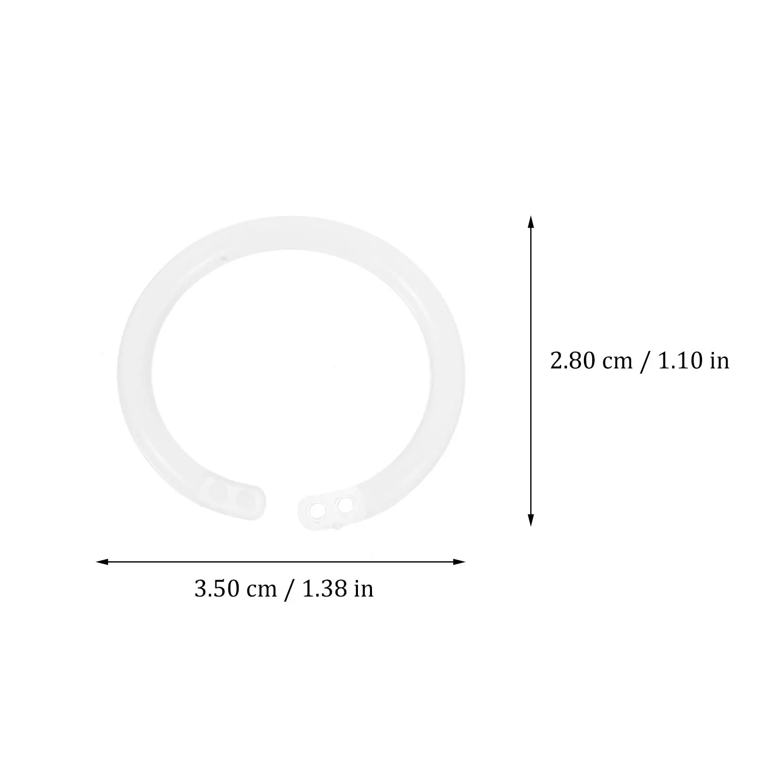 حلقات الموثق فضفاضة 1 بوصة حلقات ربط بلاستيكية لبطاقات الفهرس بطاقات فلاش سلاسل المفاتيح لتقوم بها بنفسك الحرف مكتب المنظمون فضفاض #6