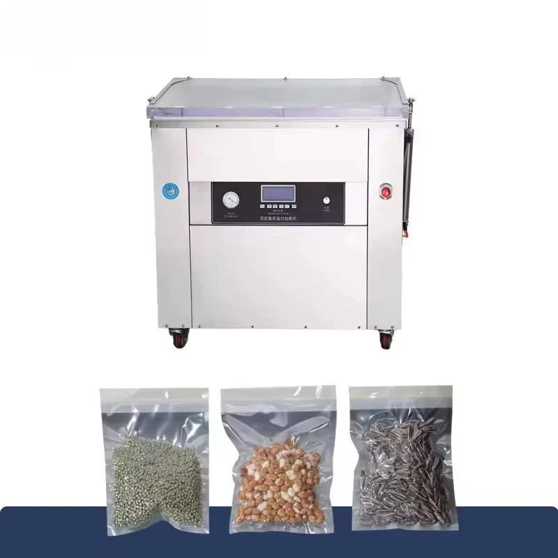 DZ650 Electric Automatic Digital Square Shaping Food Commodity Vacuum Packaging Machine Stainless Steel Chamber Pouch Packaging