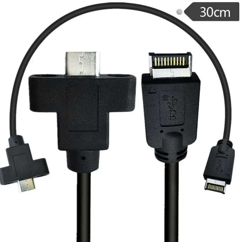 USB 3.1 Type C Front Panel Header Extension Cable USB 3.1 to USB 3.1 Type C Cable Gen2 10Gbps Adapter Cable for Phone