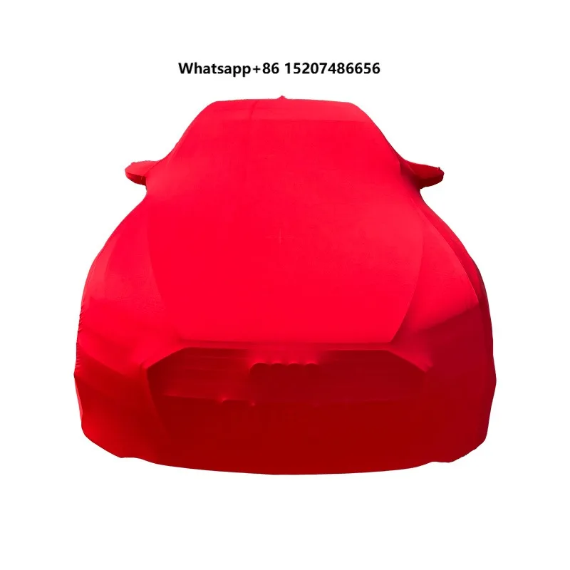 Universal Well Fitted Satin Silk Stretch Indoor Dustproof Car Cover with Customized logo