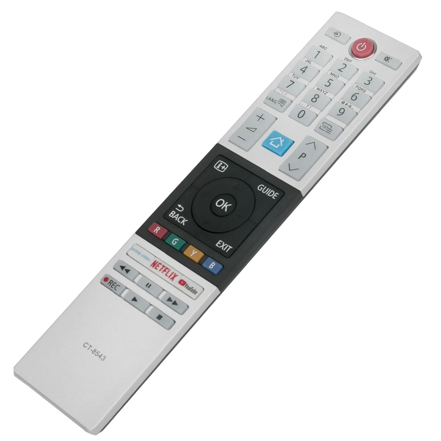(Venta Relámpago) Control Remoto CT-8543 para Televisor LED HD Toshiba, Compatible con CT-8517 CT-8528 CT-8516 CT-8536