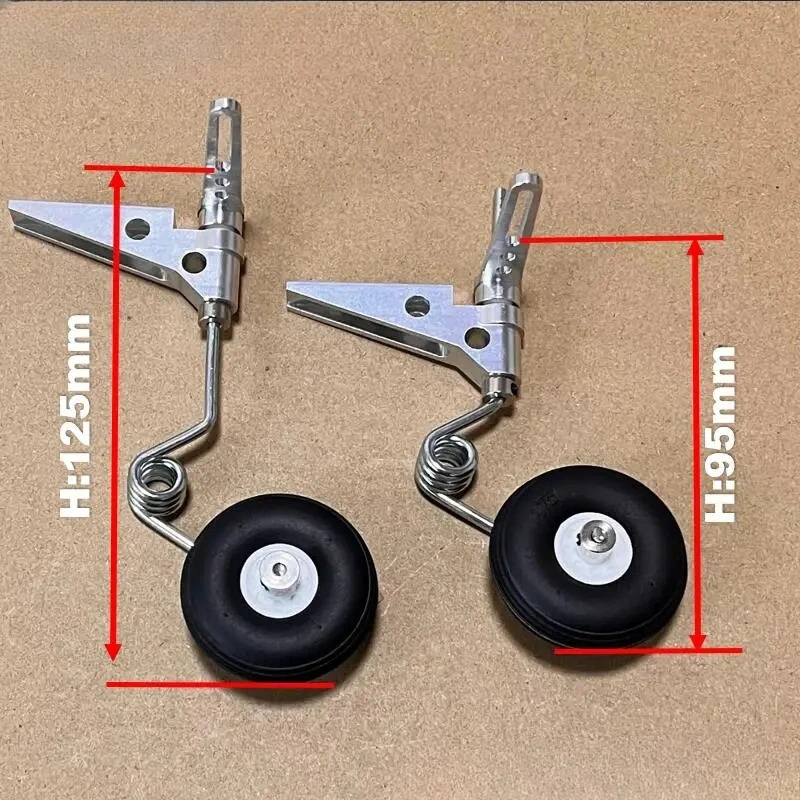 Adjustable Height 95-125mm Aluminum Alloy Tail Landing Gear For 30E-120E 3-15KG Aircraft Plane RC Airplane DIY Model Spare Parts