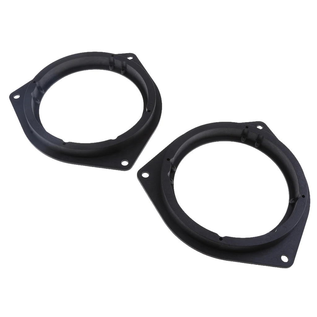 6.5Inch Car Speaker Spacers Adapter Black Plastic Mount Bracket Ring for Toyota / Corolla / Crown / BYD 2cm Depth 2 Pcs