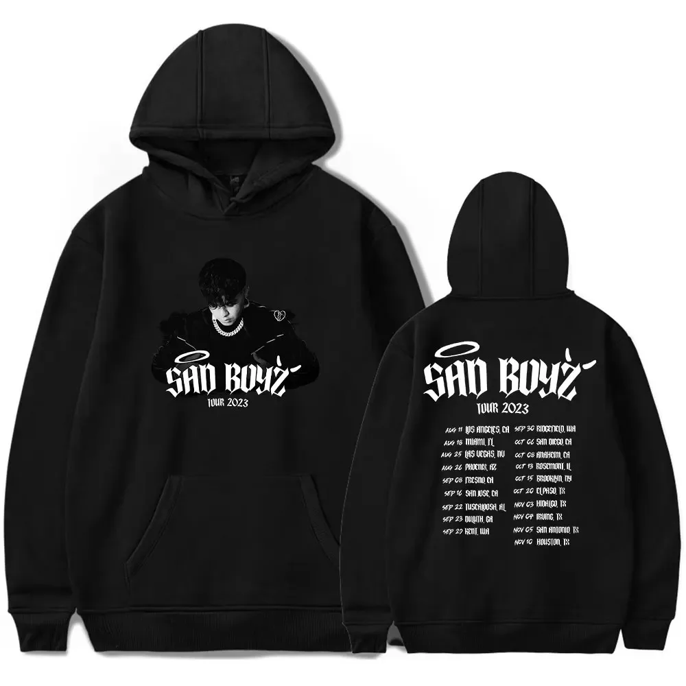 

Hoodies Junior H Sad Boyz Tour, moletons Singer Merch Print, tops com capuz unissex, streetwear casual engraçado, moda outono
