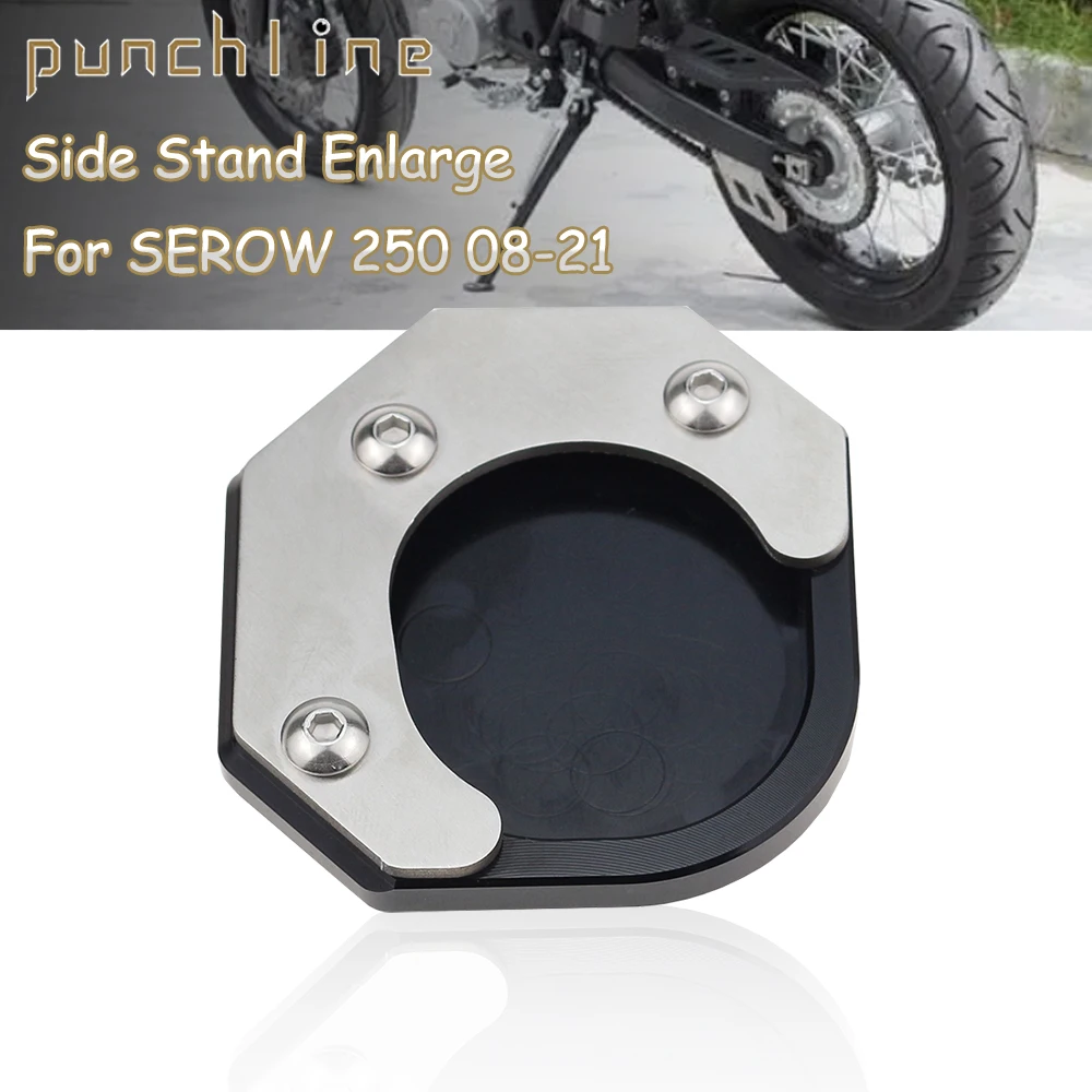 For SEROW 250 08-21 TRICKER 04-18 WR250R WR250X 07-17 XT250X 06-17 Side Stand Enlarge Kickstand Sidestand Foot Enlarger