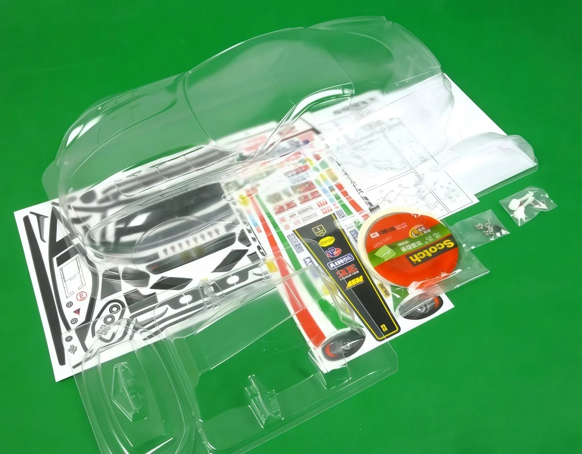 1/10 RC 599XX EVO Clear Body 190mm Unpainted Car Shell W/ Rear Spoiler For Tamiya TT02 MST Yokomo HSP HPI 1/10 Drift Touring Car