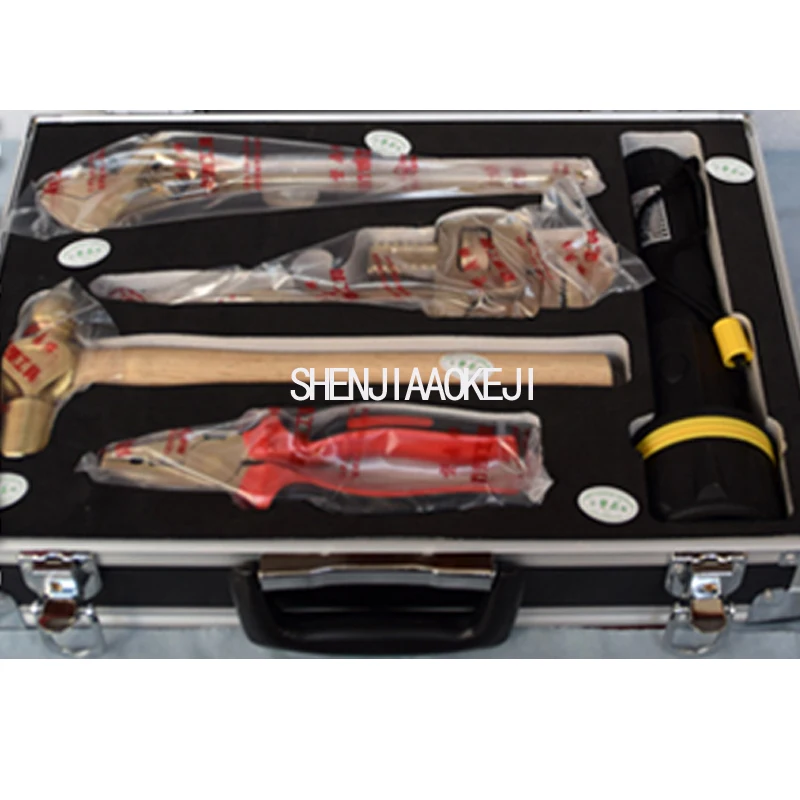 13 Pcs/set Explosion-proof Combination Kit Oil Depot Gas Station Dedicated Maintenance Tool Handmade Metal Toolbox Hardware Tool