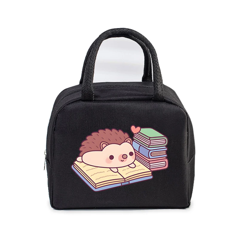 Lunch Bag for Men Women Hedgehog Bobo Tea Thermal Cooler School Lunch Box Handbags Cartoon Animal Student Portable Lunch Bags