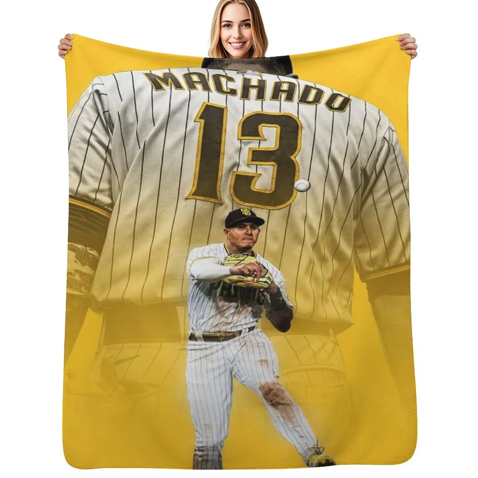 Cobertor Manny Machado, Cobertor Macio e Peludo para Quarto e Sala de Estar