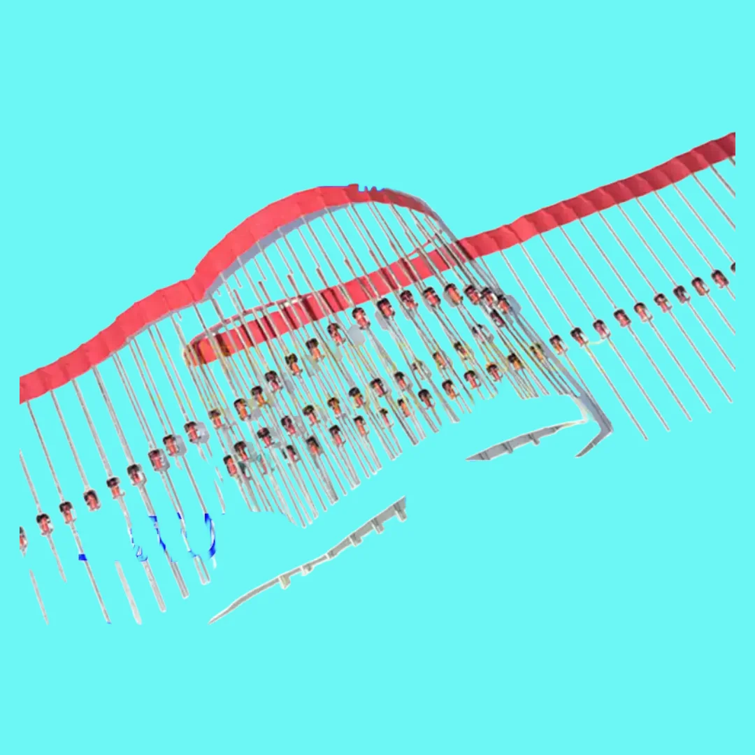 50PCS/1/2W in-line 0.5W zener diode DO-35 BZX55C6V2 glass sealed 6.2V