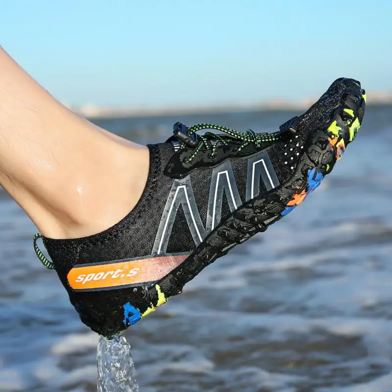 Women's Outdoor Wading Shoes Five-Finger Beach Shoes Swimming Shoes Water And Land Dual-Purpose Fishing Shoes Breathable Mesh...