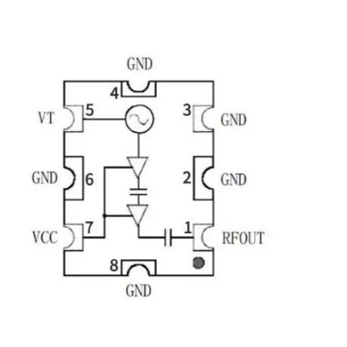 ZHUASHI-oscilador controlado de tensão, VCO 370M-750MHz 8dBm, 100% novo, 1pc