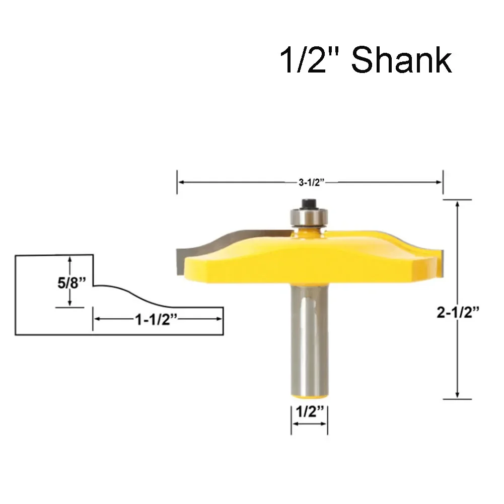 木工用大型フライスカッター,建具機用ドリルビット,フェイスミル用フライス盤,1/2シャンク,12mm