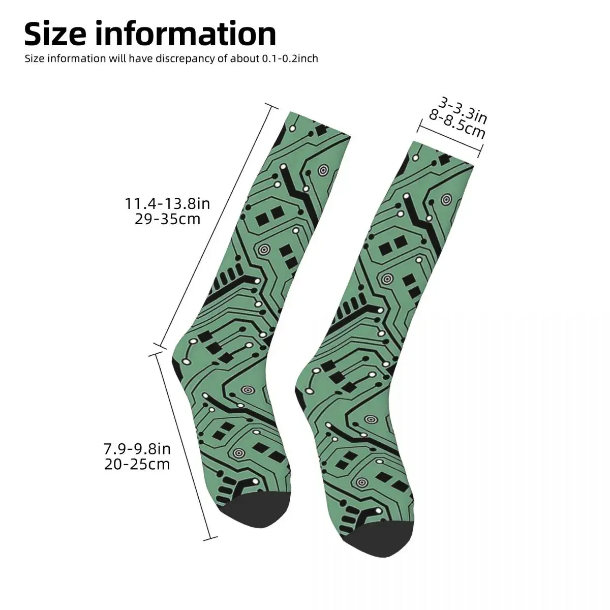 Printed Circuit Board - Color Socks Harajuku Sweat Absorbing Stockings All Season Long Socks Accessories for Man's Woman's Gifts