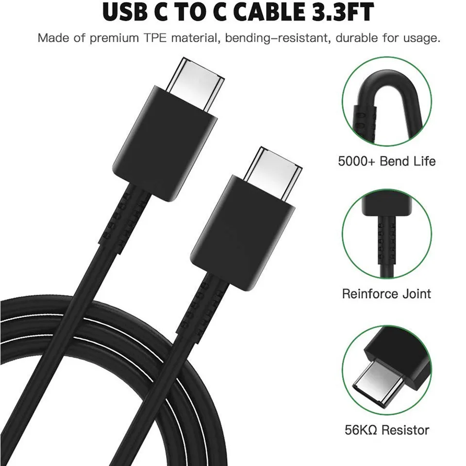 1M 2M 3M 25W Type C PD Fast Charger Cable For Samsung Galaxy S24 S20 S21 S23 S22 UItra Note 10+ A70 A80 A90 A55 A35 A54 A52 A34