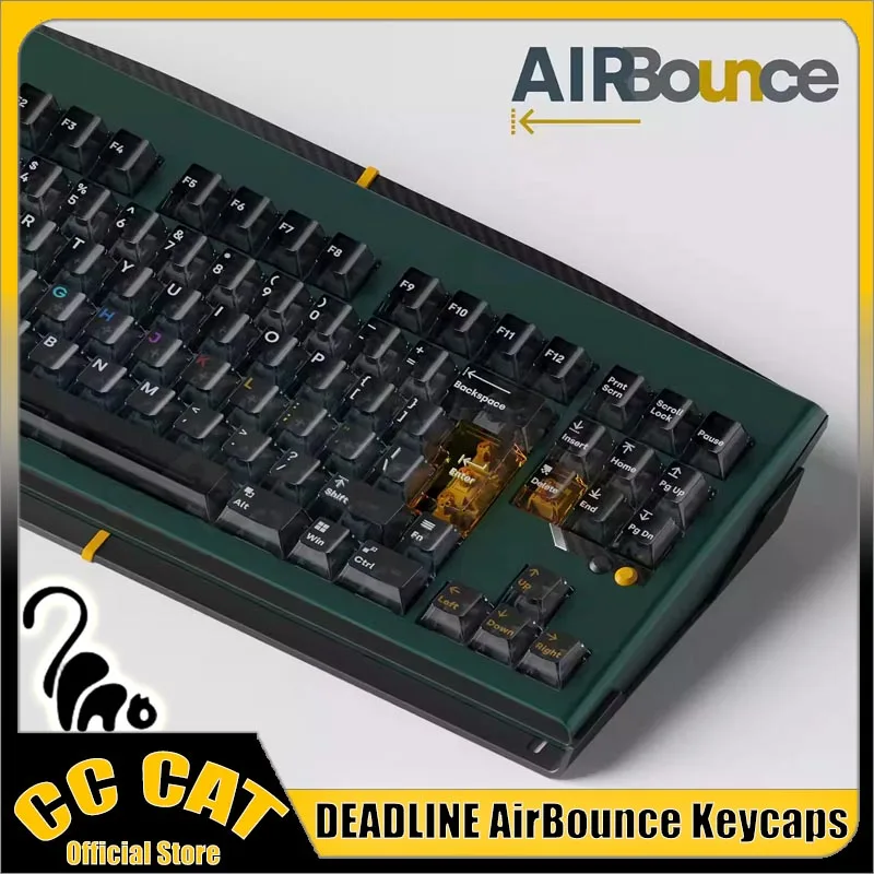 

DEADLINE AirBounce колпачки для клавиш, прозрачные оригинальные колпачки для клавиш, набор колпачков для клавиатуры, базовый комплект, аксессуары для ПК и геймеров