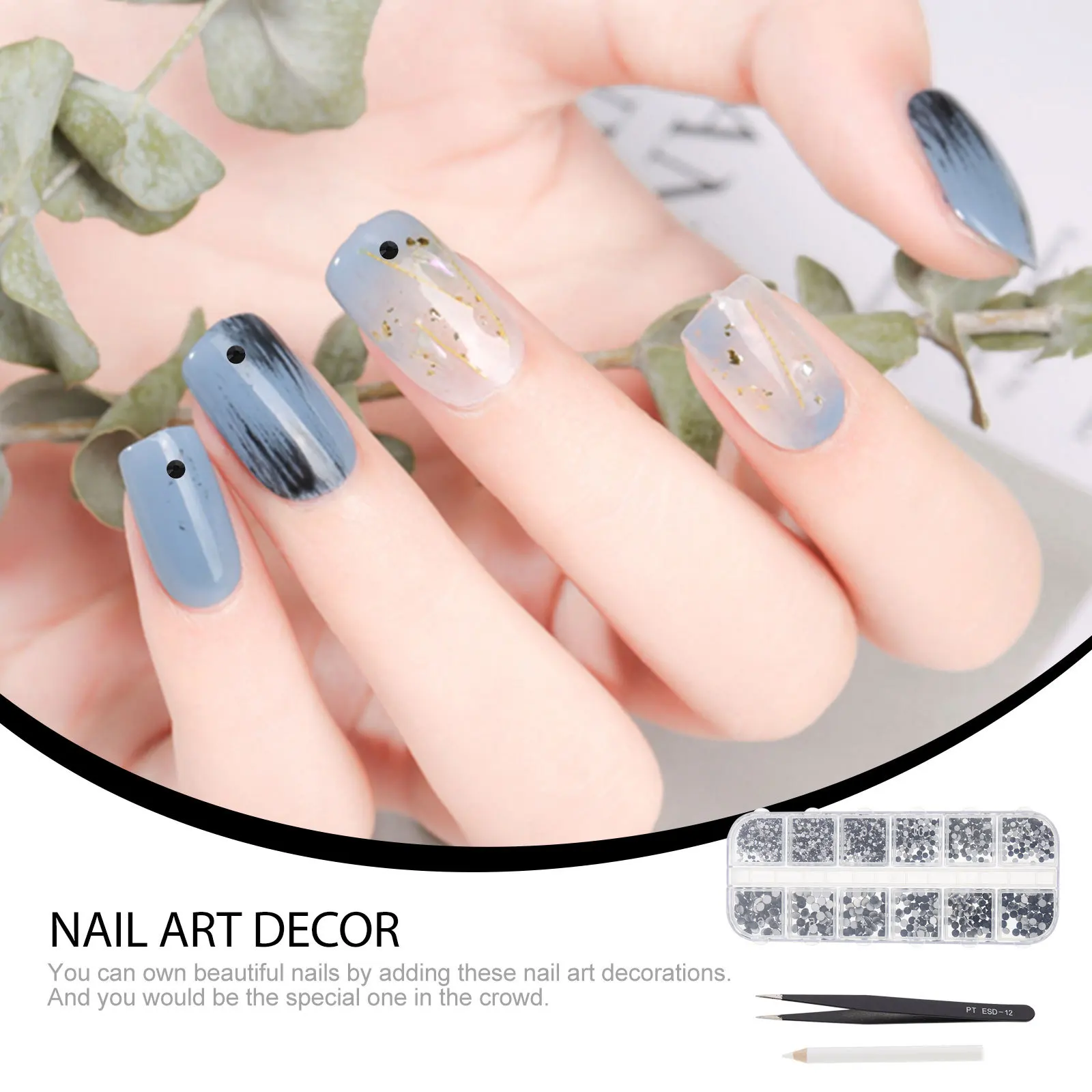 

1 set Water Rhinestone Nail Decor Box Manicure Charms Salon Accessories Shiny Diy Glitter Art Ornaments For Makeup Design