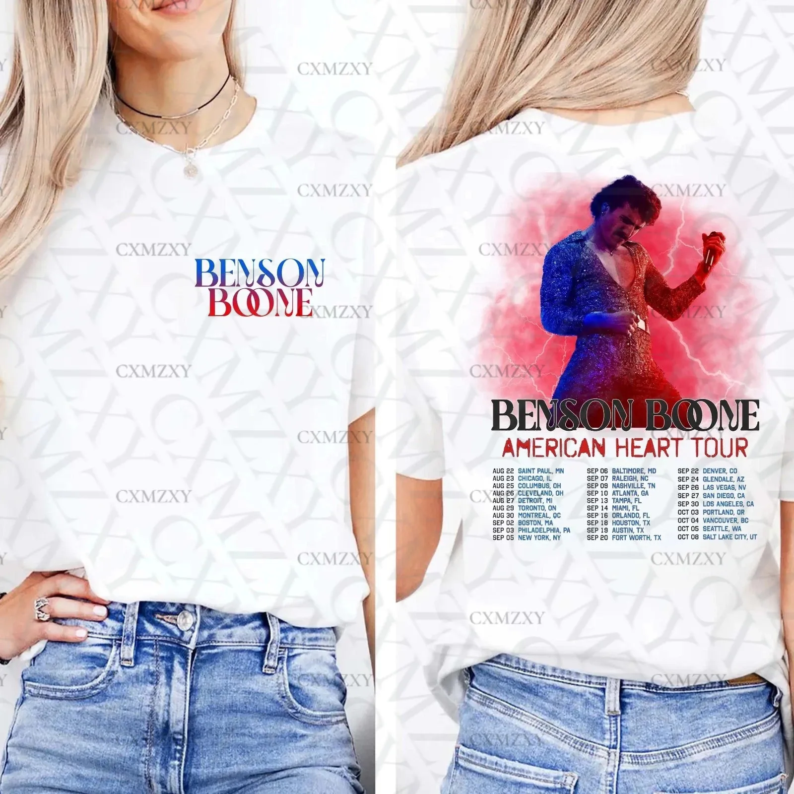 

Benson Boone American Heart Tour Shirt Benson Boone100% Cotton T-shirt