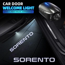 SORENTO 로고 차량용 문짝 HD LED 램프, USB 충전식 적외선 감지 프로젝터, 환영 조명, 2 개