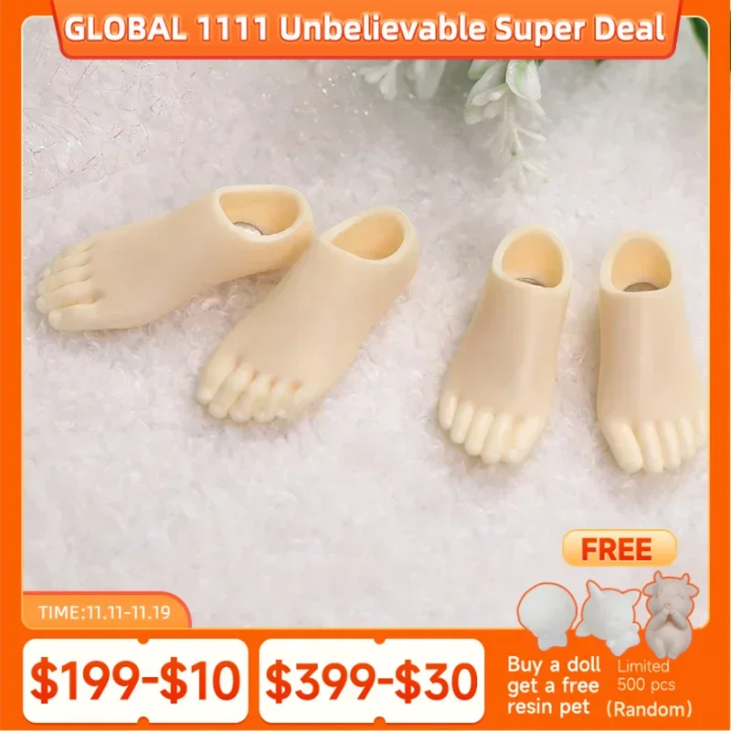 

BJD Doll 1/4 Applies to the foot shape of the Minifee Doll Body for luodoll Use Fairland Flat Feet High Heel Feet