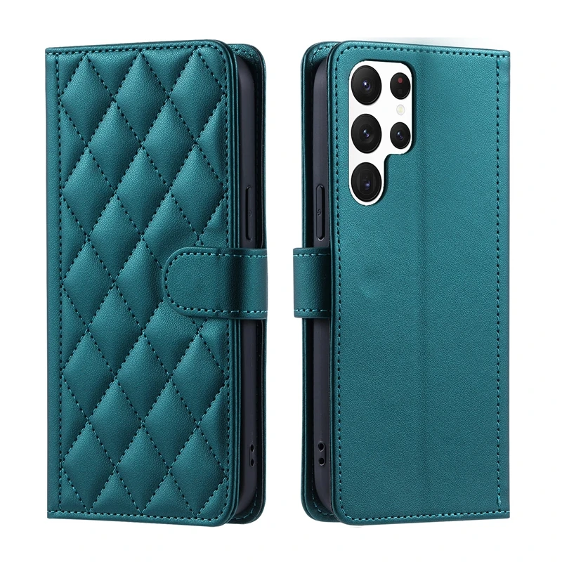 Pop moda rhombic padrão carteira caso de telefone para samsung galaxy s24 s23 ultra s22 s21 ultra s20 fe s10 plus s23 + s24 + capa