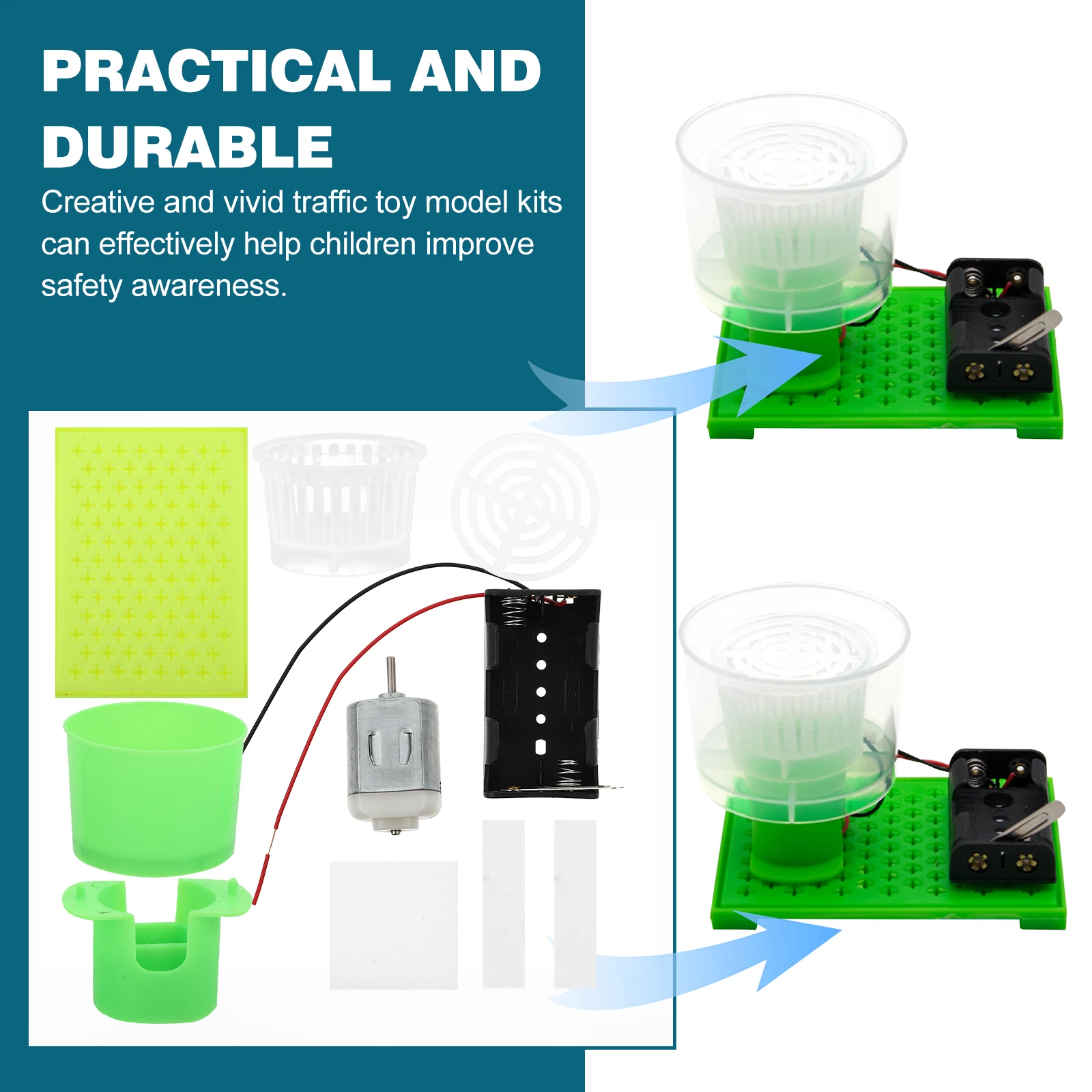 

2 Pcs Science Experiment Equipment Scientific Toy Intelligent Manual Alarm Funny Plastic Earthquake Suite