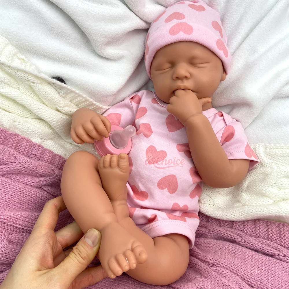 Formación de enfermería 50cm Loulou boca abierta de silicona renacido bebé niña / niño suave impermeable muñeca recién nacido regalo de Navidad