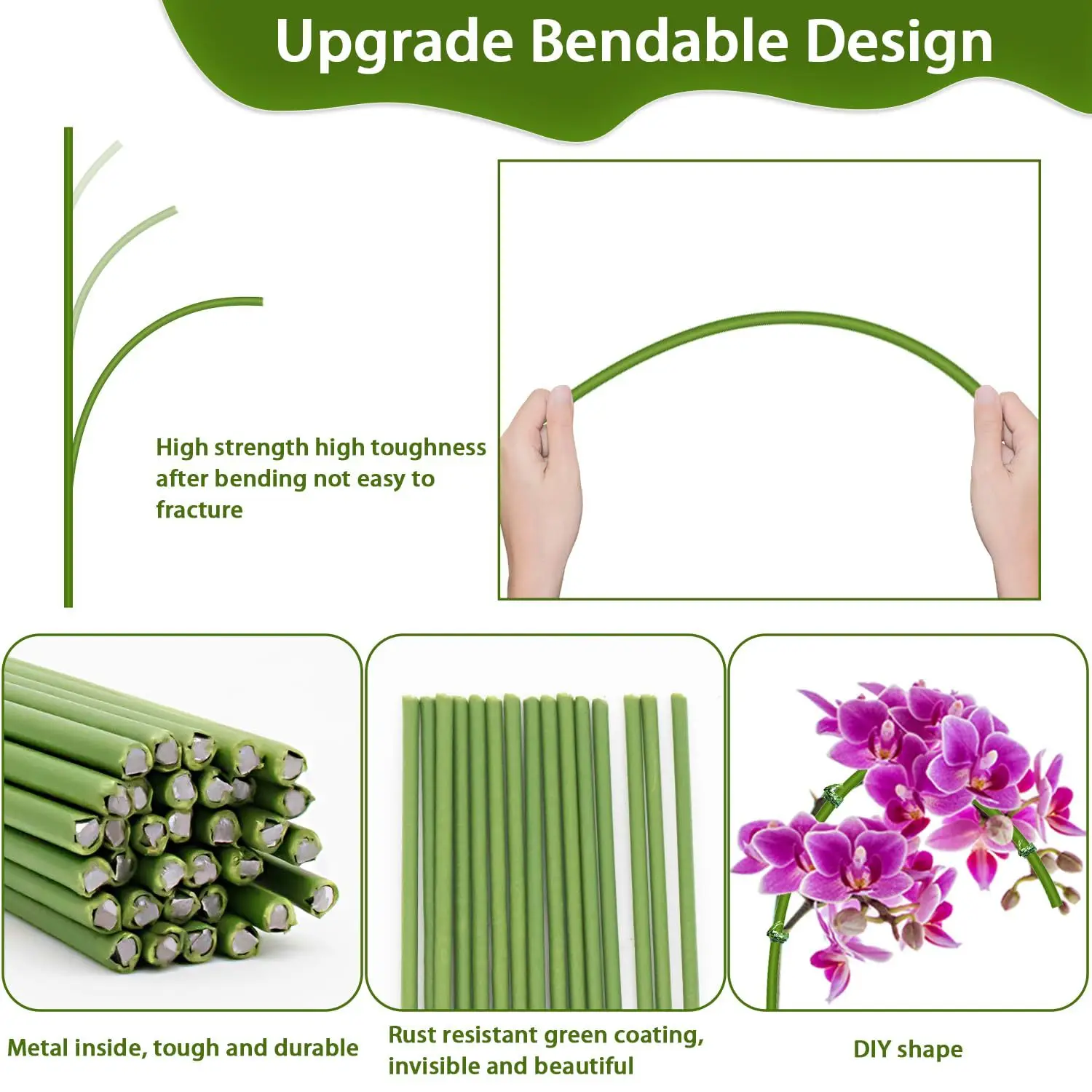 20 sztuk podpórki dla roślin stojak motyle kwiat orchidei doniczkowe pręty mocujące wielokrotnego użytku ochrona warzyw narzędzie do mocowania narzędzie ogrodnicze